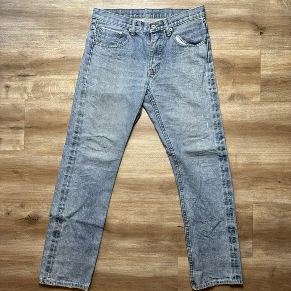 Selvedge Jeans Men 30x29 Blue Dirty Wash Straight Leg Japanese Redline Denim